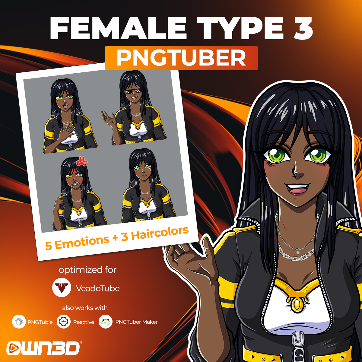 Female Type 3 VTuber Models