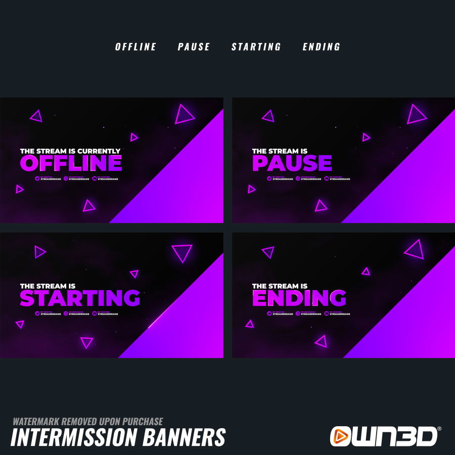 Allure Intermission Banner - Offline, Pause, Start & End Screens
