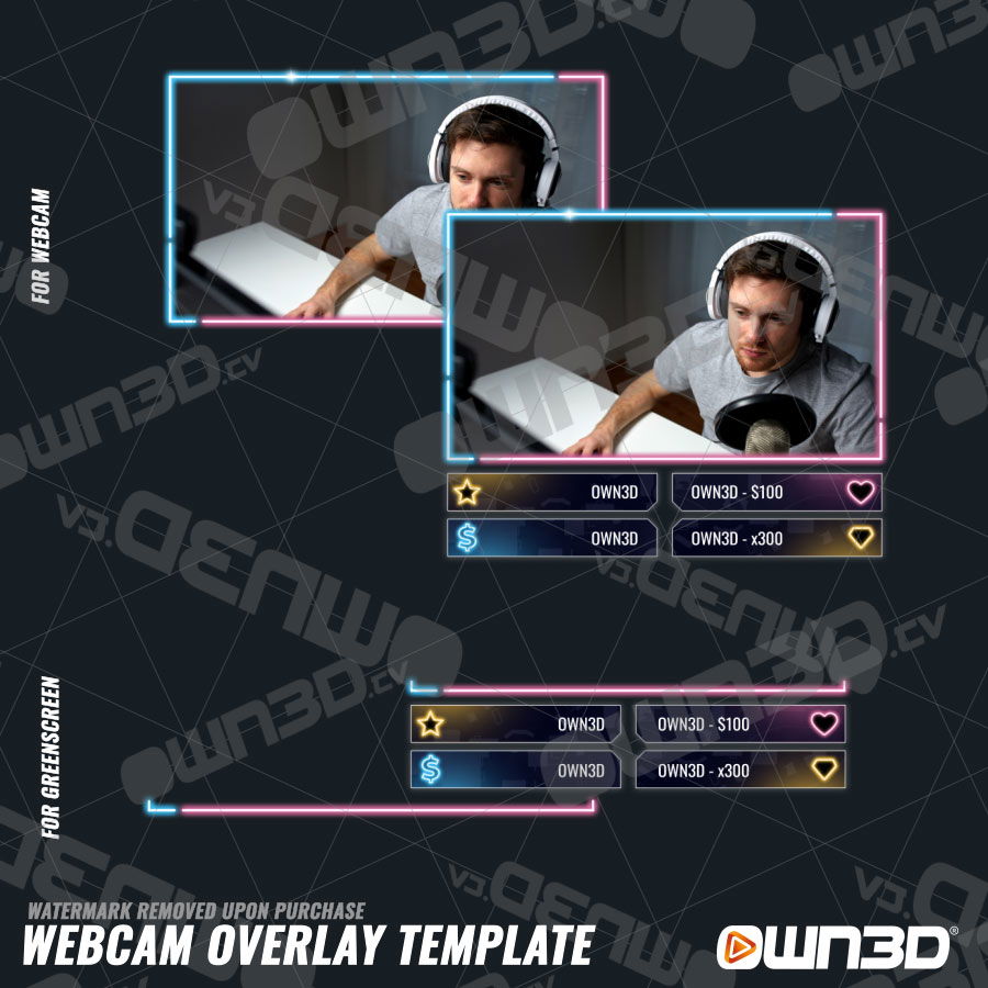 Animated Call of Duty Neon Verdansk Webcam Overlays