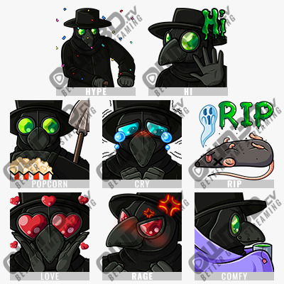 Animated Plague Doc YouTube Emotes