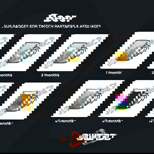 Beer Kick Sub Badges - 6 Pack