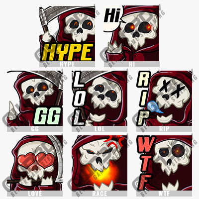 Animated Reaper Red YouTube Emotes