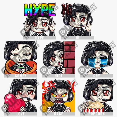 Gothic Boy YouTube Emotes
