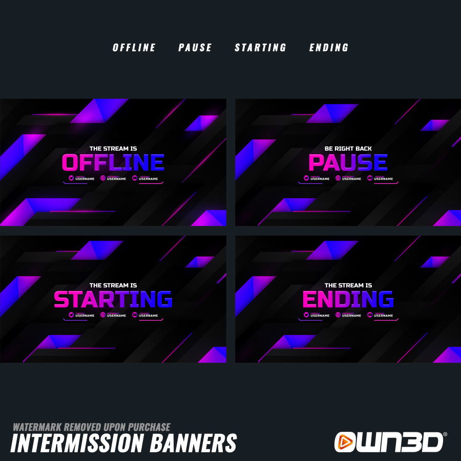 Zenith Intermission Banner - Offline, Pause, Start & End Screens
